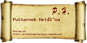 Putternek Heléna névjegykártya